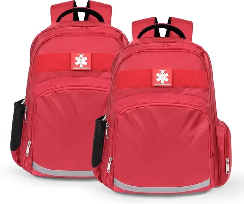 Miniatura 8 de Gatycallaty Mochila de primeros auxilios Emt Bolsa de primeros auxilios Vacía Ems Emergencia Salud en el Hogar Senderismo Trauma Viajes Camping Rojo