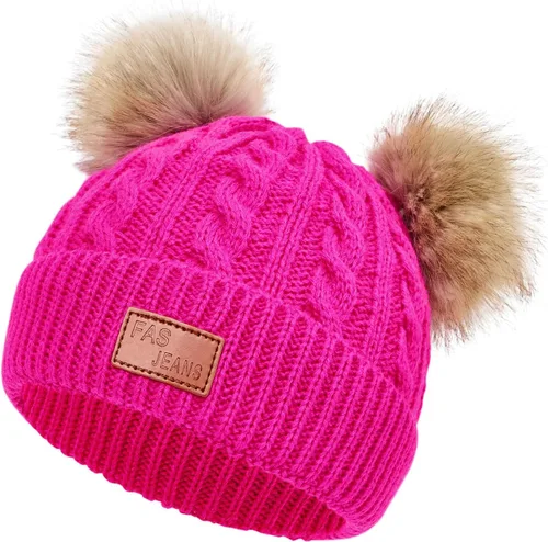 Miniatura 36 de Century Star Toddler Beanie Baby Girls Winter Hat - 6-36 Months Warm Knit Pom Pom Hats for Gils Boys