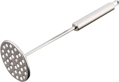 YARNOW Trituradora manual de patatas de acero inoxidable para frijoles, frutas, verduras, ñames, calabaza, suministros de herramientas de alimentos