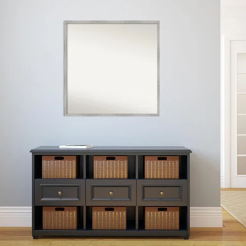 Miniatura 278 de Amanti Art Espejo de baño blanco para sobre el fregadero, 32 x 45 pulgadas, espejo de tocador rectangular blanco esbelto, marco de madera moderno