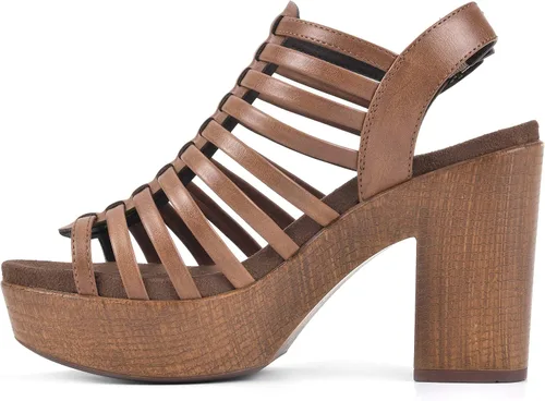Miniatura 3 de WHITE MOUNTAIN Sandalia de tacón para mujer, Blanco