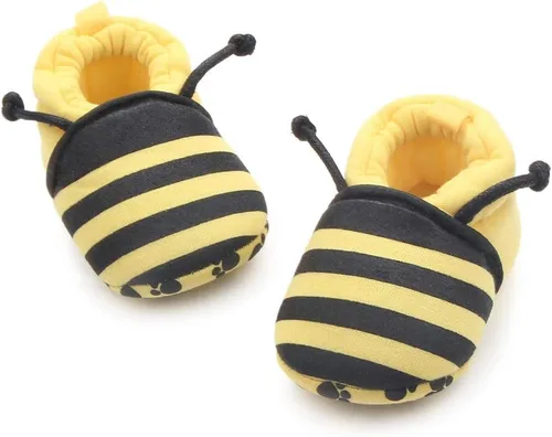Bonitos y seguros zapatos de Save Beautiful Cute de dibujos animados para bebé, unisex, forrados, de algodón antideslizante y suela suave para los