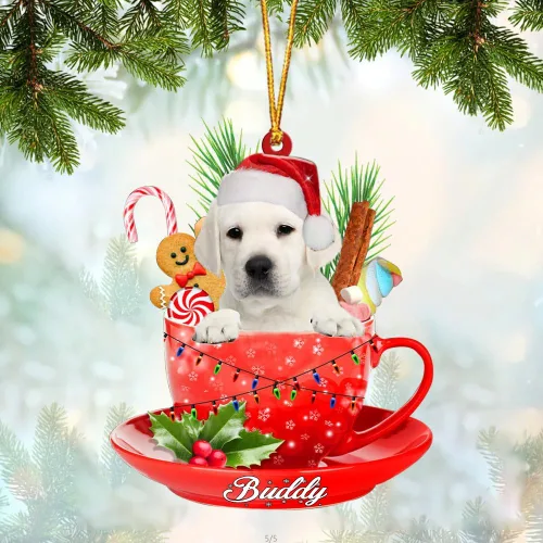 Miniatura 41 de Alaskan Malamute - Adorno acrílico personalizado para perro en taza, adorno de Navidad personalizado para perro 2023, decoración de árbol