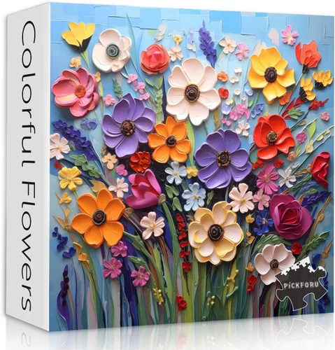 Miniatura 9 de Rompecabezas de flores coloridas para adultos, rompecabezas floral de plantas rellenas, arte de tela, rompecabezas de jardín de flores de primavera