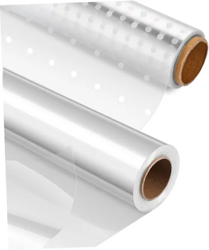 Miniatura 8 de Cabilock Bolsas de celofán transparente de celofán para cestas de regalo, 2 unidades de rollo de envoltura de grosor de 17 pulgadas x 100 pies