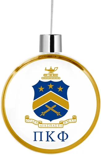 Miniatura 5 de Pi Kappa Phi Fraternity - Adorno redondo y plano para árbol de Navidad, decoración para fiesta de árbol, decoración del hogar y vacaciones
