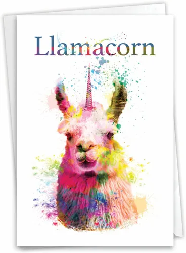 Miniatura 15 de NobleWorks - 1 divertida tarjeta de cumpleaños de animales con sobre - Bonita tarjeta para cumpleaños - Aquí está mirando el zoológico C6639FBDG-US