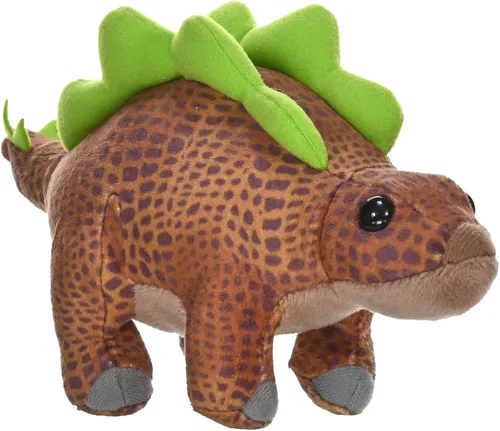 Wild Republic Pocketkins Eco Stegosaurus, animal de peluche, 5 pulgadas, juguete de peluche, hecho de materiales reciclados, respetuoso con el medio