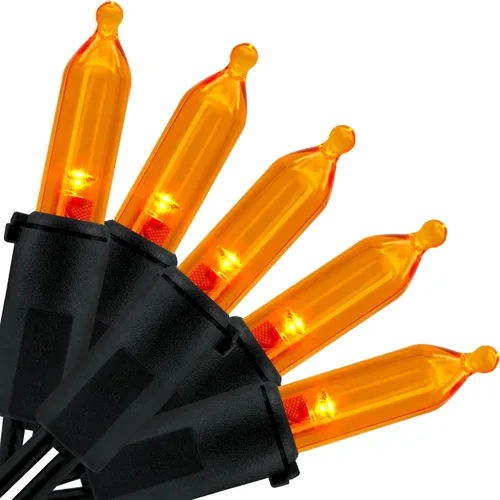 Miniatura 8 de YULETIME - Luces de Navidad LED púrpuras con cable marrón, 33 pies, 100 unidades, juego de luces de cadena certificadas por UL, calidad comercial