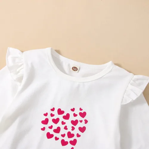 Miniatura 3 de Heart Shirts Toddler Valentine's T Flare Tops Girls Baby Outfits Day Cartoon Pants Printed Girls Outfits&Set Baby