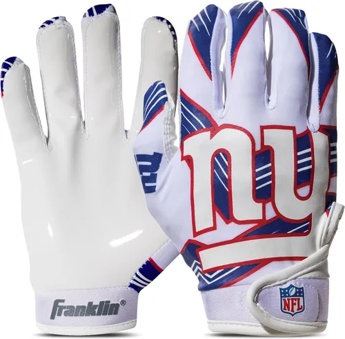 Miniatura 17 de Franklin Sports - Guantes de receptor de fútbol americano juvenil de la NFL, par de guantes de fútbol para niños con logotipos de equipos de la NFL