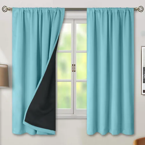 Miniatura 61 de BGment - Cortinas opacas para sala de estar de 63 pulgadas de largo, juego de 2 paneles, cortinas para oscurecer toda la habitación, cortinas