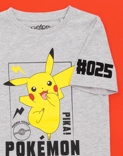 Miniatura 5 de Pokemon Camisetas para Niños Gris Verde O Negro Top Pikachu Squirtle Bulbasaur Charmander
