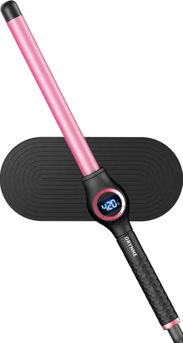 Miniatura 8 de ORYNNE Varita rizadora digital de cerámica de 1 pulgada de largo con apagado automático y doble voltaje para todo tipo de cabello, calentamiento