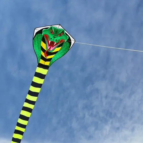 Miniatura 3 de Cometa grande de cobra para adultos y niños con cola súper larga, extra fácil de volar, las mejores cometas enormes para la playa, fiesta, campo