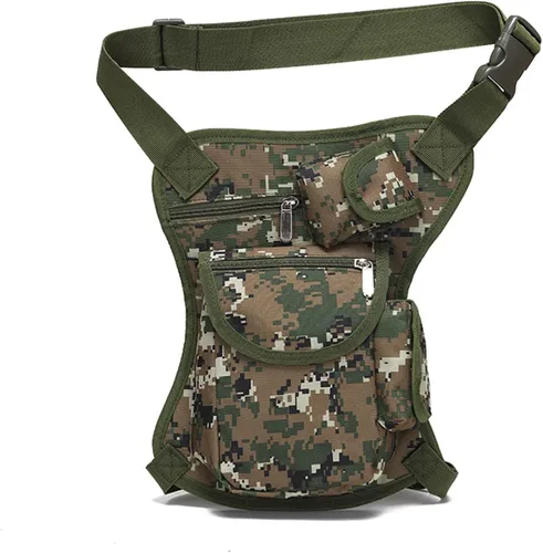 Miniatura 10 de Bolso táctico militar de la pierna del descenso de Molle, paquete del muslo para la motocicleta, ciclismo, equitación, camping, bolsos de cintura