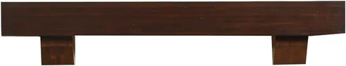 Miniatura 9 de Duluth Forge Mantel de madera de acacia maciza de 48 pulgadas con ménsulas, acabado blanco antiguo, perfecto para chimeneas de gas y leña