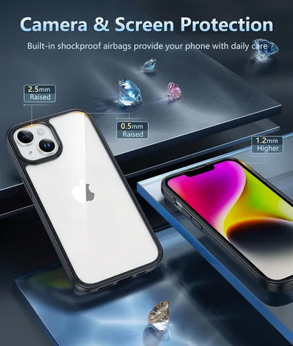 Miniatura 1630 de FNTCASE Funda para iPhone 13 Pro-Max: Fundas magnéticas transparentes compatibles con Magsafe Slim anti amarillamiento protección contra caídas