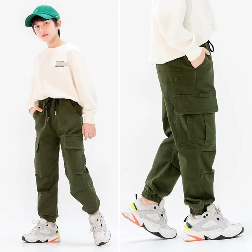 Miniatura 4 de MINI PANDA Pantalones cargo para niños, Husky con cintura ajustable, talla 6-16