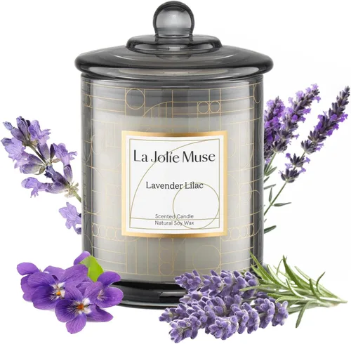 Miniatura 10 de LA JOLIE MUSE Vela perfumada, vela de pastel de vainilla, regalo de vela de lujo, regalo de inauguración de la casa para el nuevo hogar, 70 horas