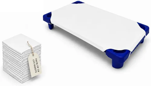 Miniatura 32 de Sábanas para cuna para niños pequeños y preescolares – Sábana para cuna/preescolar – Bucles elásticos en las esquinas – Sábana bajera para cuna