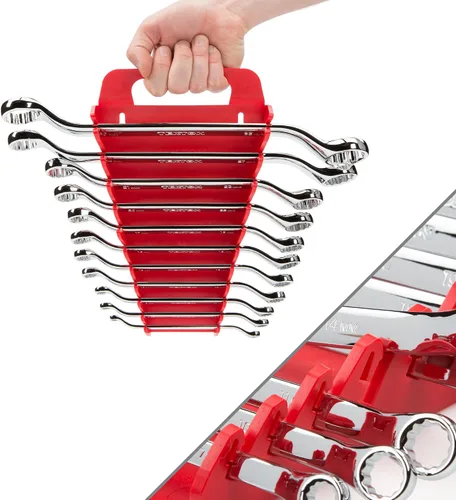 Miniatura 8 de TEKTON WBE24411 - Juego de llaves de extremo de caja con soporte de 45 grados, 11 unidades (6-32 mm)