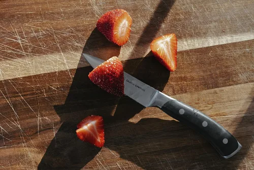 Miniatura 5 de DURA LIVING Cuchillo de pelar, cuchillo de cocina profesional de 3.5 pulgadas, cuchillo alemán de acero inoxidable de alto carbono ultra afilado