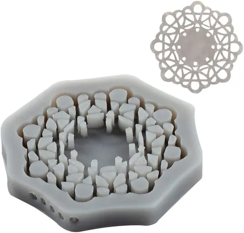 Miniatura 13 de Moldes de posavasos de silicona, posavasos para moldes de silicona de cemento para hacer manualidades
