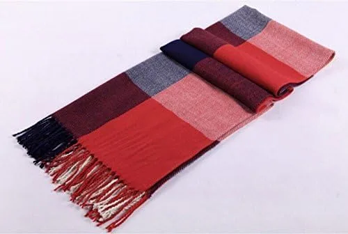 Miniatura 2 de Wander Agio bufanda larga y a la moda para mujer, diseño a cuadros, cálida, chal para invierno