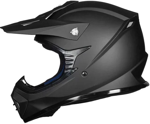 Miniatura 3 de ILM Casco de motocross para adultos, casco de motocross, ATV Dirtbike (M, negro mate) y auriculares Bluetooth con sistema de alta fidelidad