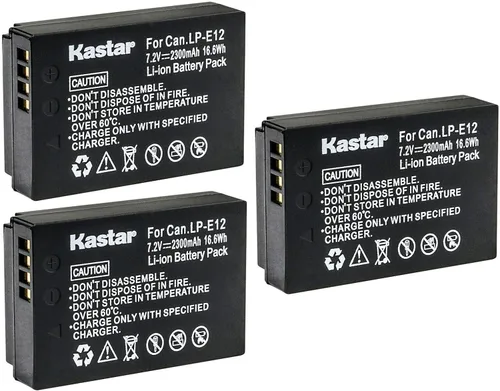 Miniatura 5 de Kastar Paquete de 1 batería LP-E12 de 7.2 V 2300 mAh de repuesto para Canon EOS 100D, EOS M, EOS M2, EOS M10, EOS M50, EOS M50 Mark II, EOS M100