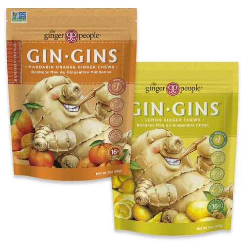 Miniatura 13 de GIN GINS - Caramelo duro de jengibre de doble fuerza – Caramelo 100% natural de The Ginger People – Golosinas saludables envueltas individualmente
