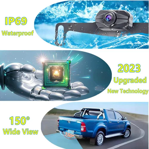 Miniatura 5 de Cámara de visión trasera para coche JUNHAOZ, cámara de respaldo para coche, camiones, SUV, camioneta, monitor IPS de 4.3 pulgadas