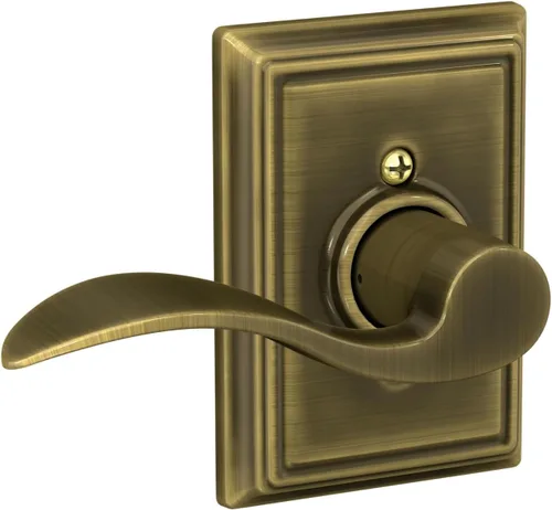 Miniatura 147 de SCHLAGE - Manija de puerta Accent con cerradura de paso libre para pasillo y armario en bronce antiguo - F10 ACC 716 Bronce Envejecido