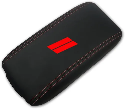 Miniatura 8 de Funda para el reposabrazos de la consola central, de piel, antiarañazos, de protección, accesorios de decoración interior, para Dodge Durango Fibra
