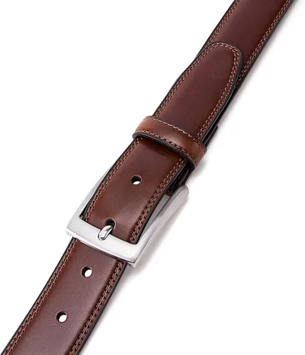 Miniatura 3 de MILORDE Cinturón de vestir de cuero genuino para hombre, hecho a mano, 100% cuero de vaca, diseños clásicos y modernos para trabajo, negocios y uso
