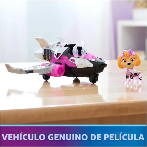 Miniatura 3 de Paw Patrol: The Mighty Movie, juguete de avión con figura de acción Skye Mighty Pups, luces y sonidos, juguetes para niños y niñas mayores de 3 años
