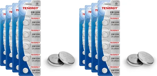 Miniatura 8 de Tenergy Batería de botón de litio CR1220 de 3 V, para llaves, relojes, accesorios, 5