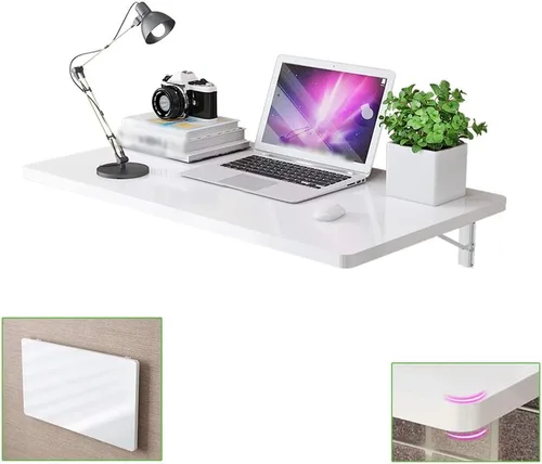 Mesa plegable montada en la pared, estante de pared colgante de cocina, escritorio flotante para niños, mesa de almacenamiento de escritorio de