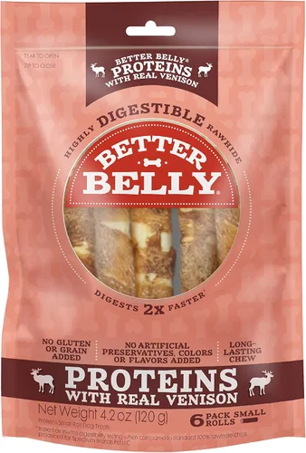 Miniatura 19 de Better Belly Huesos de cuero crudo para perros, de gran digestibilidad, sin granos, sin gluten, sin colores ni sabores artificiales., Hígado