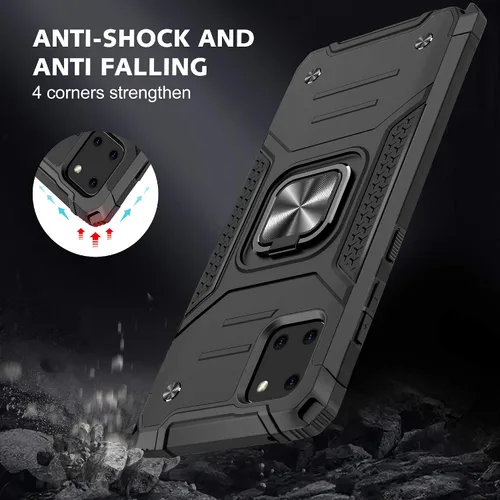 Miniatura 6 de Asuwish Funda para teléfono Samsung Galaxy Note 10 Lite con protector de pantalla de vidrio templado y soporte de anillo delgado híbrido protector