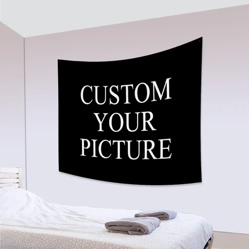 Miniatura 27 de Canessioa Tapiz personalizado para cargar imágenes personalizadas, tapiz personalizado, pancarta, logotipo, diseño de texto, tapiz para colgar