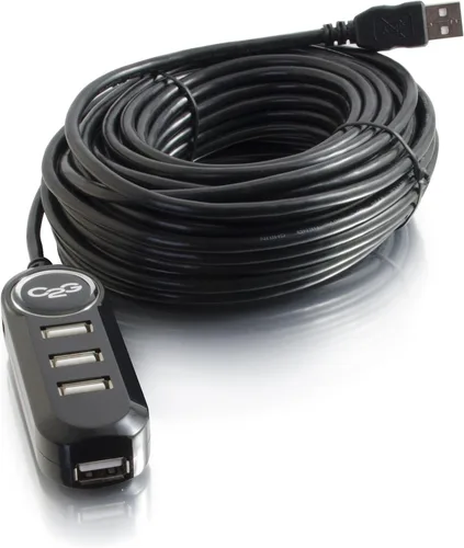 Miniatura 8 de C2G Cable de extensión USB largo, Cable USB, Cable USB A a A, Negro, 16 pies (4.87 metros), Cables to Go 39010