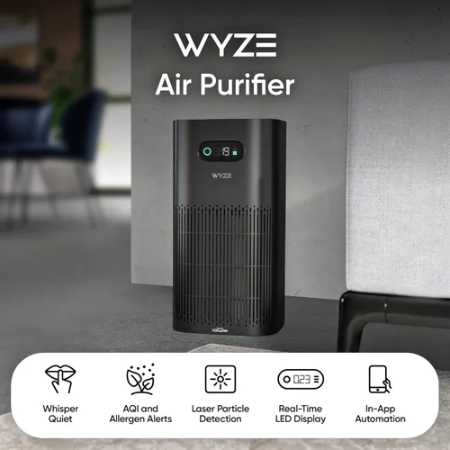 Miniatura 2 de Wyze Purificador de aire con filtro de incendio forestal (especial), para sala de estar, cocina, HEPA 13, 21 db silencioso, con modo de suspensión