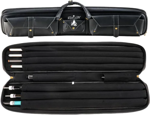 Miniatura 11 de KONLLEN 2x4 Hard Pool Cue Case – Professional Billiards Cue Case for 2 Butts & 4 Shafts, Durable Hard Shell Cue Bag with Adjustable Shoulder Strap
