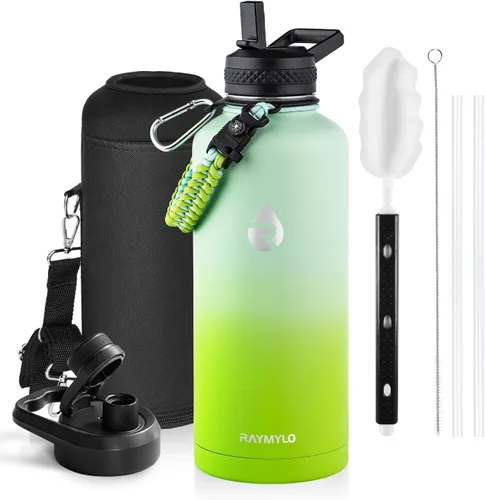 Miniatura 65 de RAYMYLO Botella de agua aislada de 24 onzas, de acero inoxidable con triple pared al vacío (fría durante 48 horas, caliente durante 24 horas), a