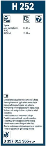 Miniatura 3 de BOSCH H252 OE Specialty - Escobilla de limpiaparabrisas trasera; 10 pulgadas, individual