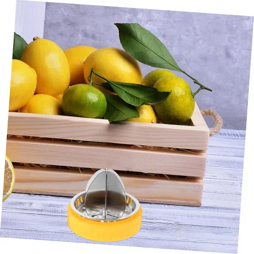 Miniatura 7 de Cabilock Exprimidor manual de cítricos de acero inoxidable con mango ergonómico, tapa de exprimidor resistente para limones y naranjas, fácil