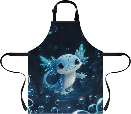 Miniatura 42 de doginthehole Delantal para niños con bolsillo para niños y niñas, delantales de chef ajustables con 2 bolsillos para cocinar, pintar