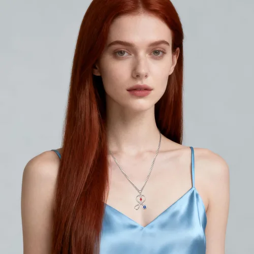 Miniatura 22 de Collar de alas de ángel de plata de ley 925, ángel de la guarda, enfermera RN caduceo, dije de ángel de cristal, joyería de regalo para mujer